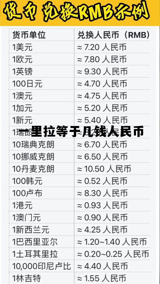 一里拉等于多少人民币汇率，一里拉等于几钱人民币